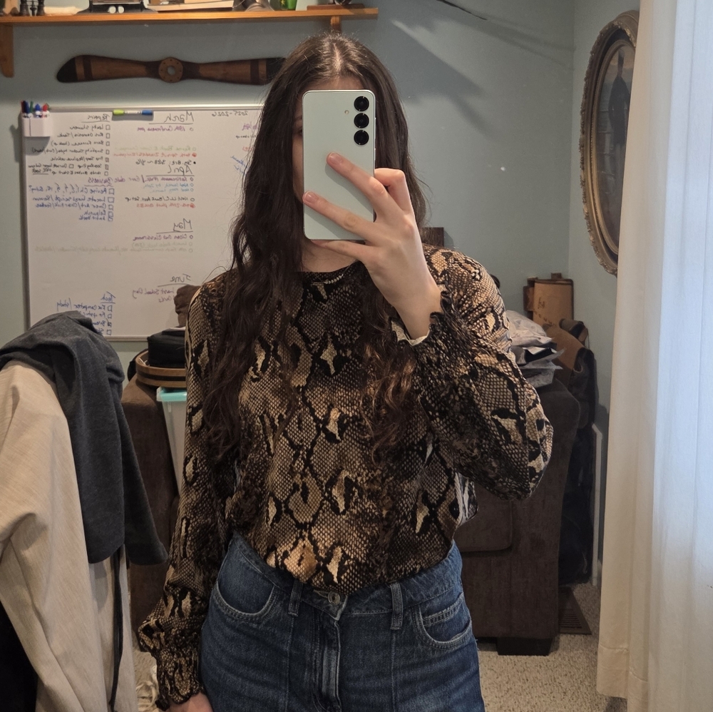 Women's Snake Print Top | XS